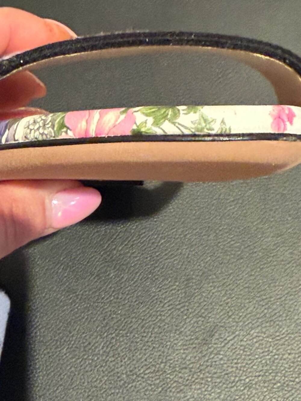 Dior Dway Slide Embroidered Cotton & Multicolor Hortensia Garden Motif Sz 38 - Picture 8 of 8